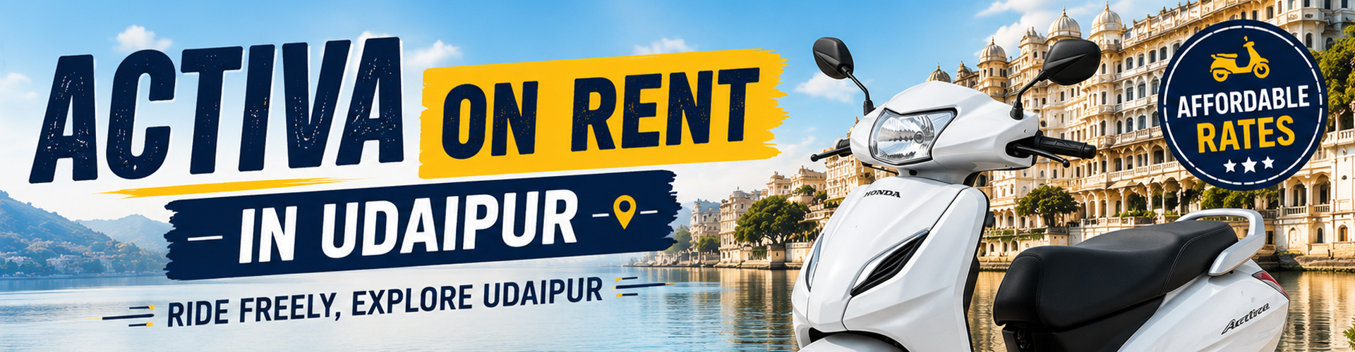 Activa on Rent in Udaipur